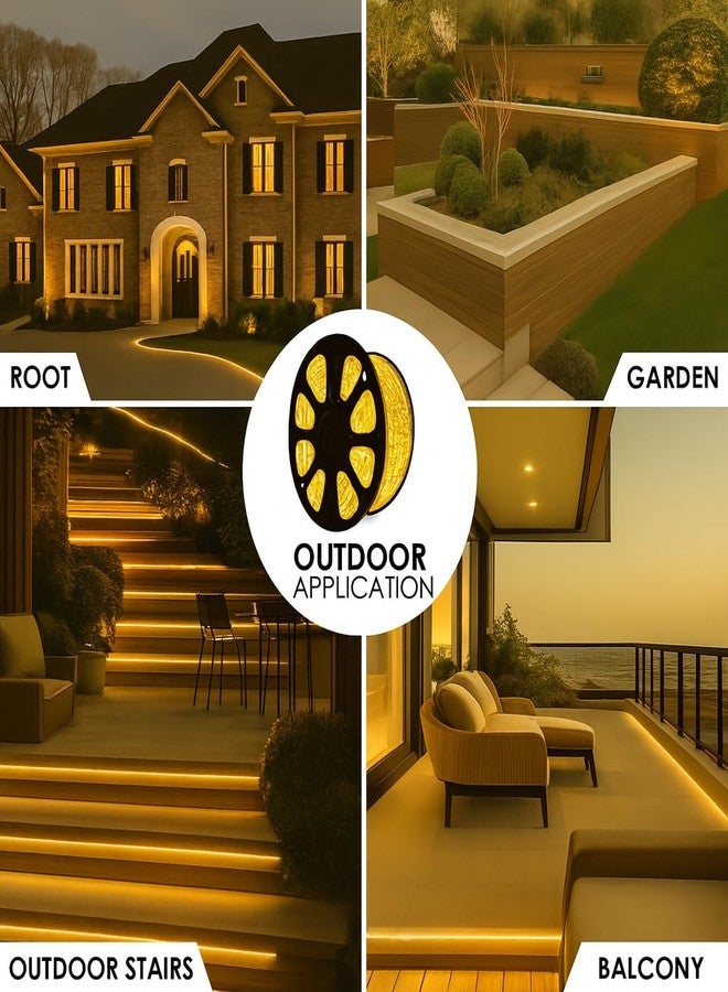 الجستو شريط إضاءة LED من جيستو بطول 50 مترًا | 120 مصباح LED/متر، مقاوم للماء، مناسب للشرفات، ديكور المنزل، إضاءة مخفية للأسقف المعلقة | شريط إضاءة مرن وقابل للقص لتزيين ديوالي - أبيض دافئ - Image 4